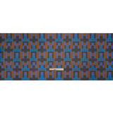 Polyester Chiffon Print with Metallic Pinstripes - Blue, Purple and Brown Geometric - Mood Exclusive Geometric Jigsaw