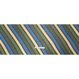 Polyester Chiffon Print with Metallic Pinstripes - Blue and Green Diagonal Stripes - Mood Exclusive Seemingly Slanted