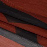 Polyester Chiffon Print with Metallic Pinstripes - Rust Red and Black Abstract - Mood Exclusive Fondue Funhouse