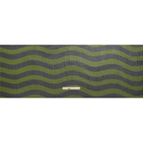Polyester Chiffon Print with Metallic Pinstripes - Green and Black Wavy Stripes - Mood Exclusive Delray Daze