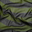 Polyester Chiffon Print with Metallic Pinstripes - Green and Black Wavy Stripes - Mood Exclusive Delray Daze