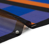 Polyester Chiffon Print with Metallic Pinstripes - Purple, Brown and Black Geometric - Mood Exclusive Through the Window