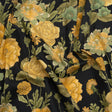 Cotton Poplin Print - Black and Yellow Floral - Mood Exclusive Glorious Gardens