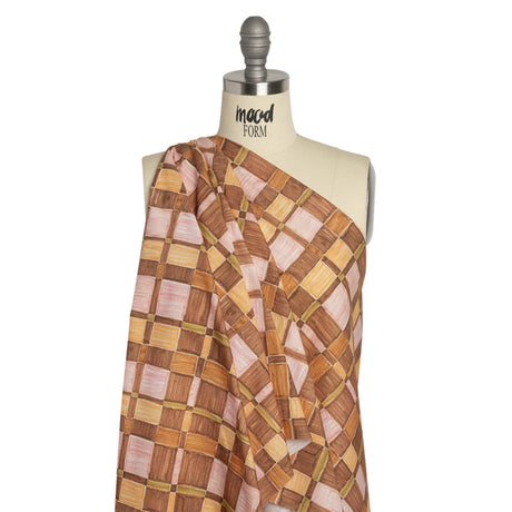 Mood Exclusive Brown City Blocked Cotton Poplin