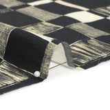 Cotton Poplin - Black and Cream Checks - City Blocked Print - Mood Exclusive Metro Collection