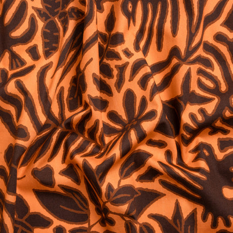 Mood Exclusive Orange Folklore Fundamentals Stretch Cotton Poplin