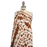 Stretch Cotton Twill Print - Brown Cartoon Objects Stripes - Mood Exclusive Star Anise