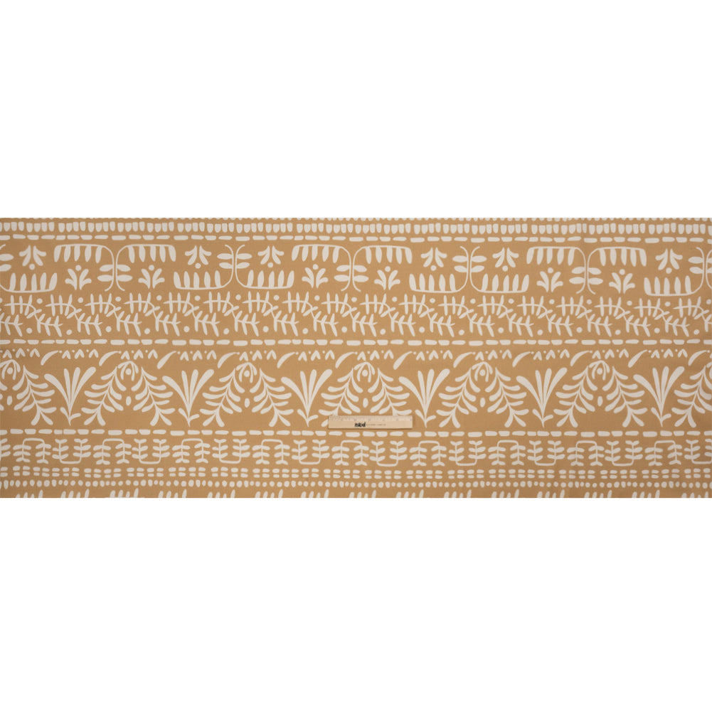 Mood Exclusive Tan Vegetation View Stretch Cotton Twill