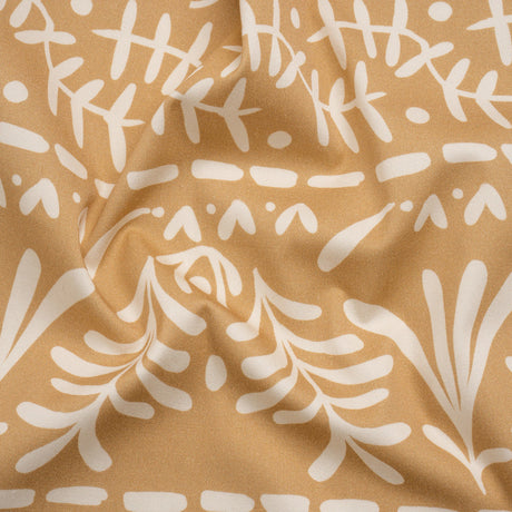 Mood Exclusive Tan Vegetation View Stretch Cotton Twill