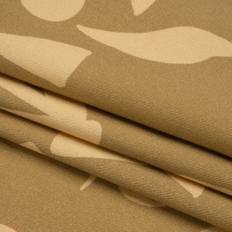 Stretch Cotton Twill Print - Beige and Sage Green Floral - Mood Exclusive Drawing Delight