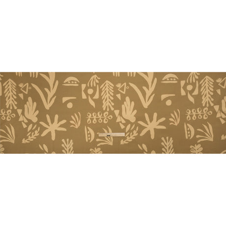 Stretch Cotton Twill Print - Beige and Sage Green Floral - Mood Exclusive Drawing Delight