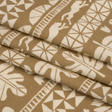 Stretch Cotton Twill Print - Beige Animal, Leaf, and Geometric Stripes - Mood Exclusive Puma Pounce