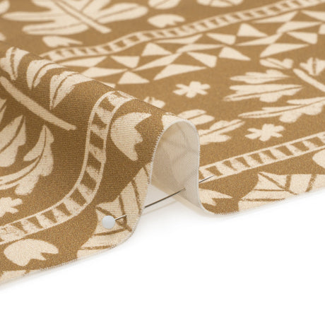 Stretch Cotton Twill Print - Beige Animal, Leaf, and Geometric Stripes - Mood Exclusive Puma Pounce