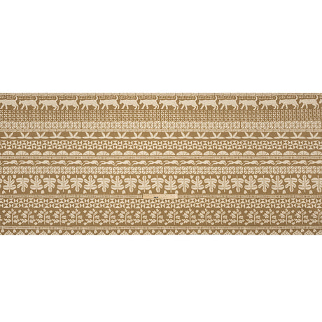 Stretch Cotton Twill Print - Beige Animal, Leaf, and Geometric Stripes - Mood Exclusive Puma Pounce