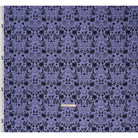 Stretch Cotton Twill Print - Blue and Black Simple Doodles - Mood Exclusive Twin Flame