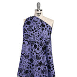 Stretch Cotton Twill Print - Blue and Black Simple Doodles - Mood Exclusive Twin Flame