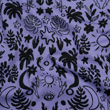 Stretch Cotton Twill Print - Blue and Black Simple Doodles - Mood Exclusive Twin Flame