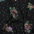 Viscose Crepe Print - Black, Lavender and Rust Red Polka Dots and Florals - Mood Exclusive Bring on Beauty