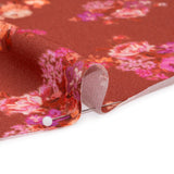 Viscose Crepe Print - Red, Peach and Pink Ikat Floral - Mood Exclusive Rosy Visions