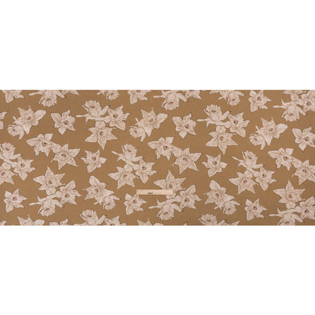 Viscose Crepe Print - Brown and Beige Floral - Mood Exclusive Dear Darling