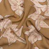 Viscose Crepe Print - Brown and Beige Floral - Mood Exclusive Dear Darling