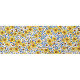 Viscose Crepe Print - Sky Blue, Yellow and White Floral - Mood Exclusive Crisp and Clear