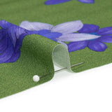 Viscose Crepe Print - Kelly Green and Indigo Floral - Mood Exclusive Baby Bunches