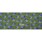 Viscose Crepe Print - Kelly Green and Indigo Floral - Mood Exclusive Baby Bunches