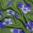Viscose Crepe Print - Kelly Green and Indigo Floral - Mood Exclusive Baby Bunches