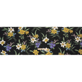 Viscose Crepe Print - Black, Yellow and Violet Floral - Mood Exclusive By the Plenty