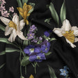 Viscose Crepe Print - Black, Yellow and Violet Floral - Mood Exclusive By the Plenty