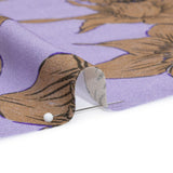 Viscose Crepe Print - Lilac and Brown Floral - Mood Exclusive Dear Darling