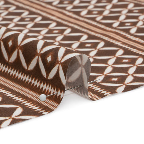 Cotton Poplin Print - Brown Diamonds and Stripes - Mood Exclusive Back to Back