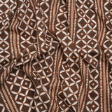 Cotton Poplin Print - Brown Diamonds and Stripes - Mood Exclusive Back to Back