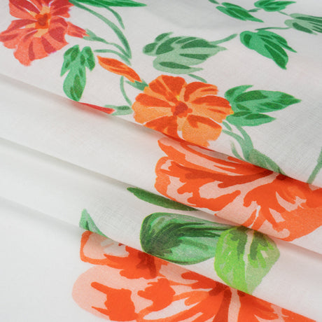 Mood Exclusive Red Roses and Hellos Cotton Voile