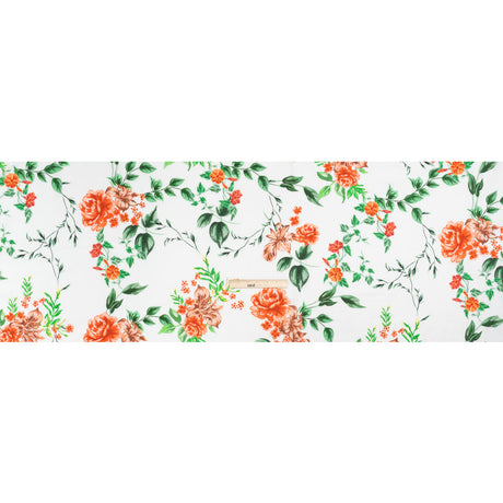 Mood Exclusive Red Roses and Hellos Cotton Voile