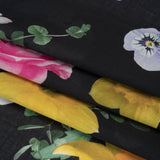Mood Exclusive Black Picture Perfect Petals Cotton Voile