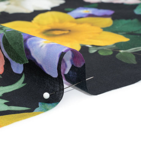 Mood Exclusive Black Picture Perfect Petals Cotton Voile