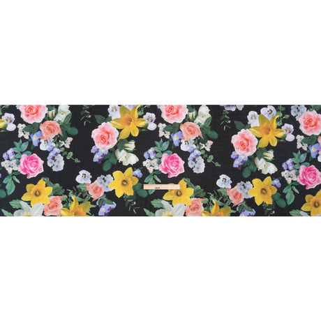 Mood Exclusive Black Picture Perfect Petals Cotton Voile
