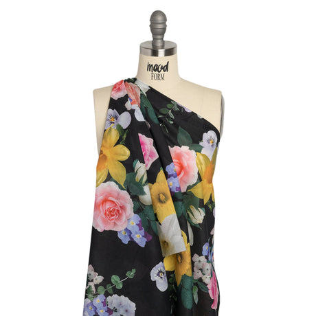 Mood Exclusive Black Picture Perfect Petals Cotton Voile