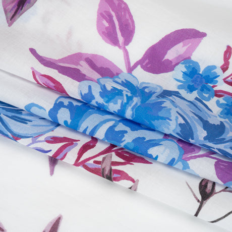 Mood Exclusive Plum Roses and Hellos Cotton Voile