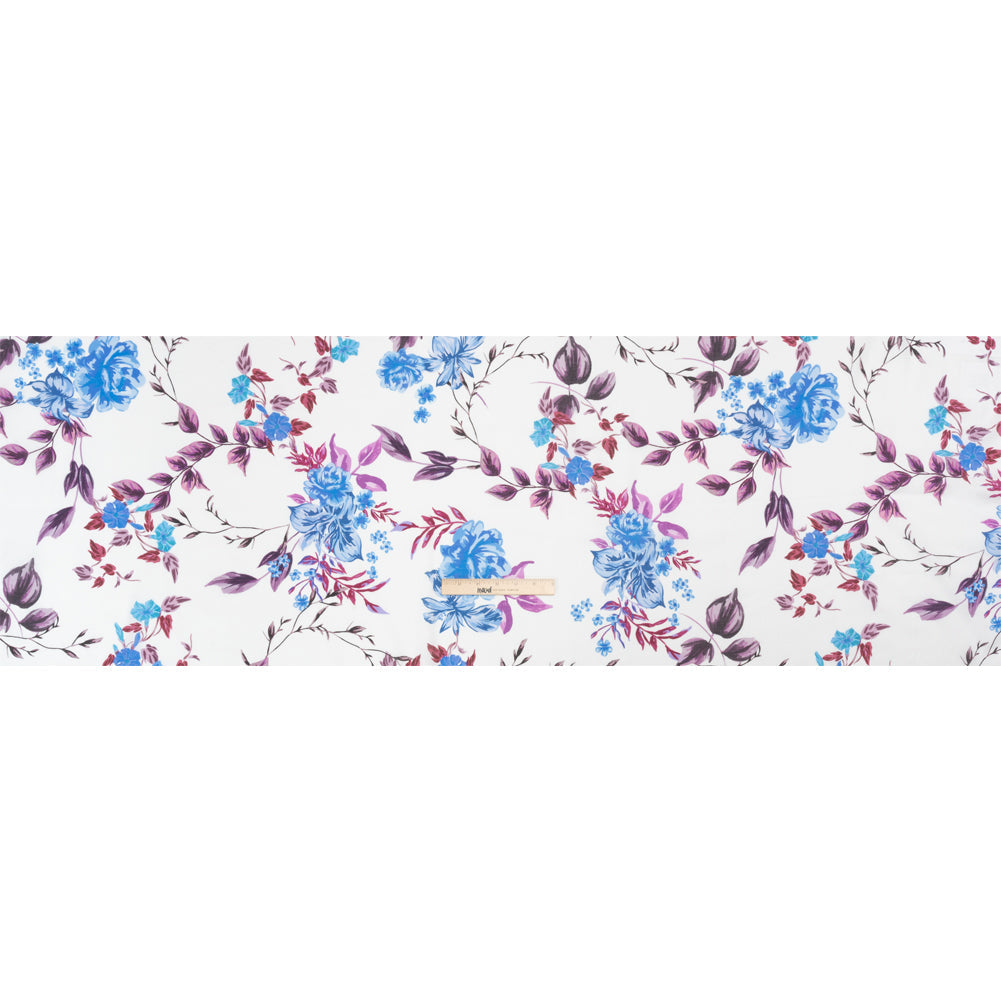 Mood Exclusive Plum Roses and Hellos Cotton Voile