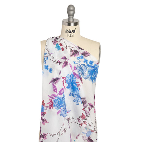 Mood Exclusive Plum Roses and Hellos Cotton Voile