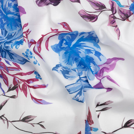 Mood Exclusive Plum Roses and Hellos Cotton Voile