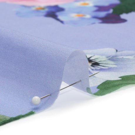 Mood Exclusive Periwinkle Picture Perfect Petals Cotton Voile