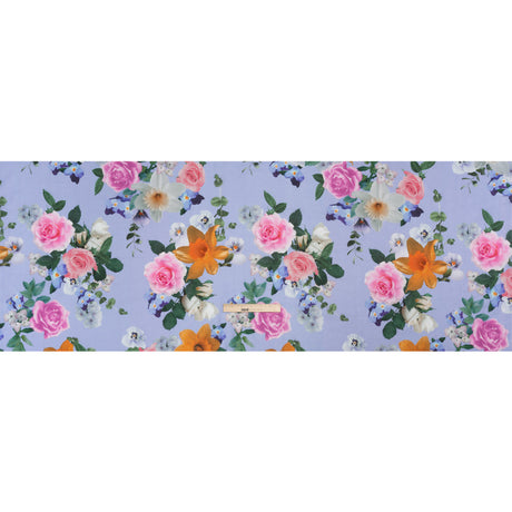 Mood Exclusive Periwinkle Picture Perfect Petals Cotton Voile