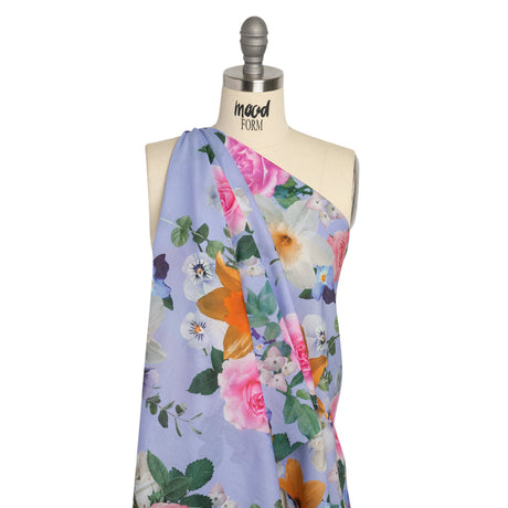 Mood Exclusive Periwinkle Picture Perfect Petals Cotton Voile