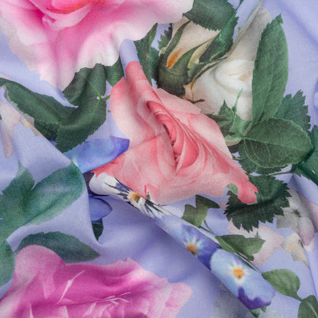 Mood Exclusive Periwinkle Picture Perfect Petals Cotton Voile