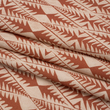 Stretch Cotton Twill Print - Sienna Abstract Diamonds - Mood Exclusive Maui Treeline
