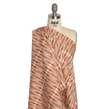 Stretch Cotton Twill Print - Sienna Abstract Diamonds - Mood Exclusive Maui Treeline